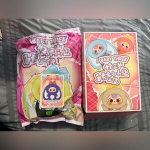 NEW Baby Three Rabbit Macaron Cute Bunny V2 Plush Deep Blue rabbit